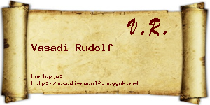 Vasadi Rudolf névjegykártya